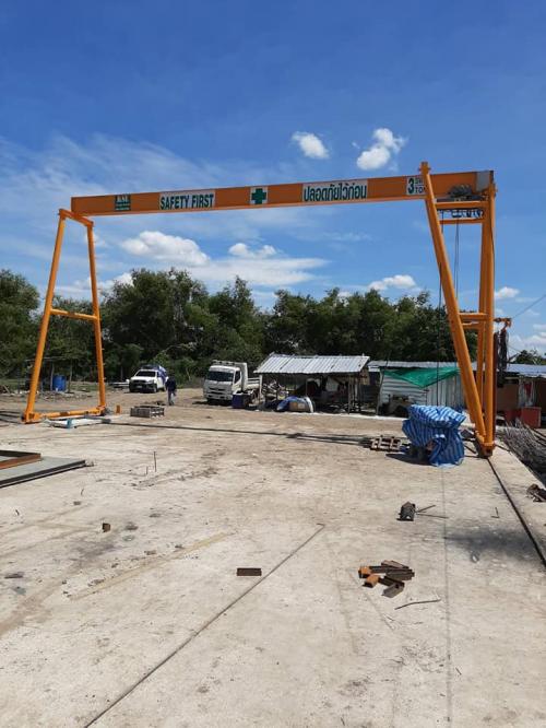 ผลงานติดตั้งเครนสนามขาสูงทรงเอขนาด-3-ตัน-gantry-crane3tons